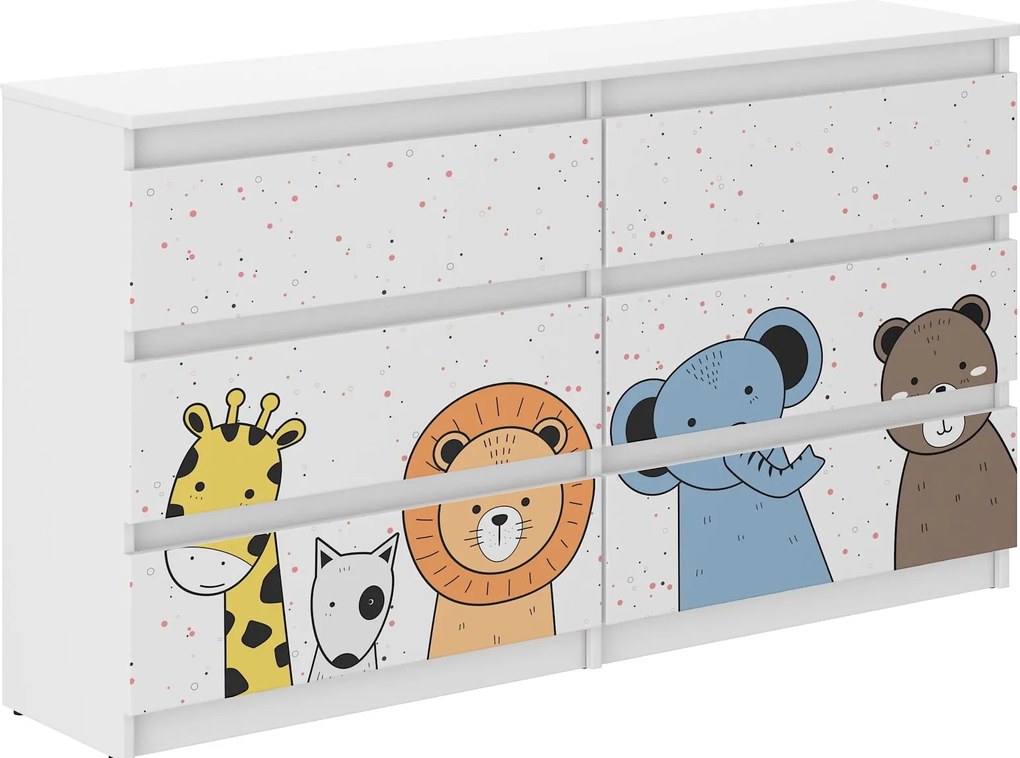 Wooden Toys Detská komoda R-140 MINI ZOO