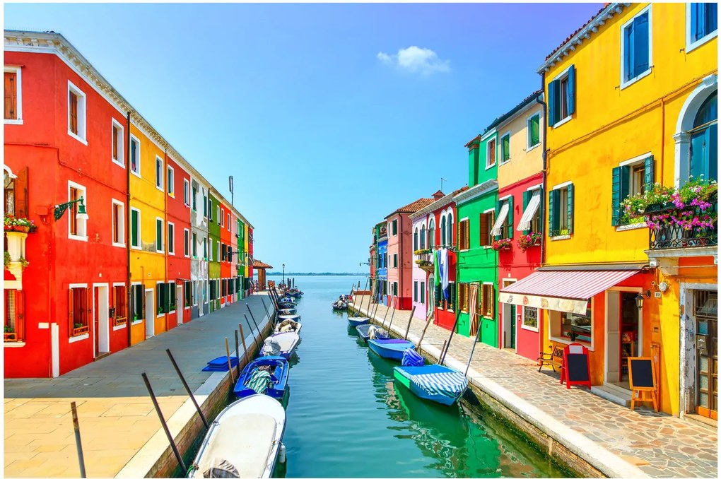 Obraz - Ostrov Burano, Benátky, Taliansko (90x60 cm)