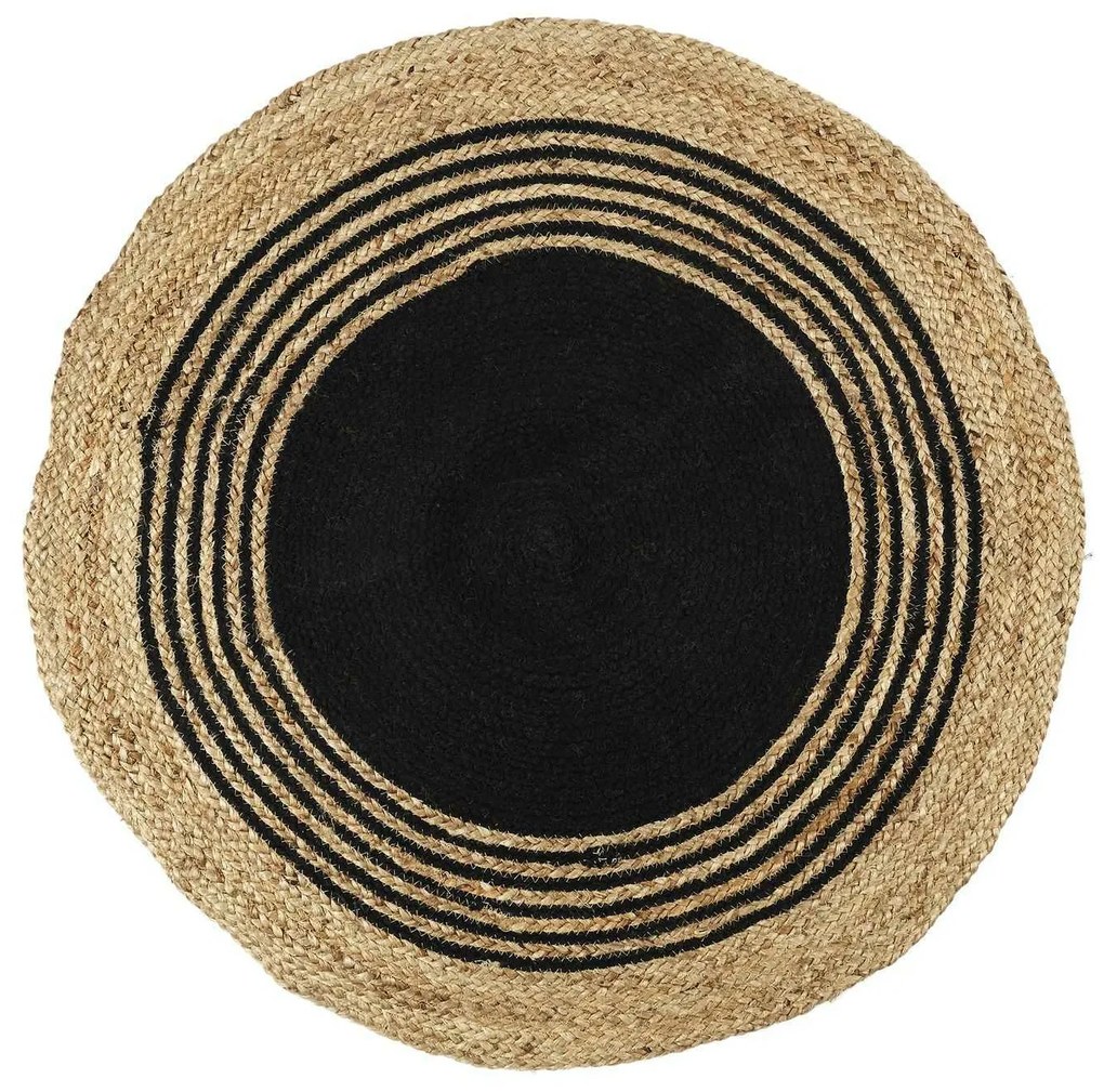 Koberec Naturo Circle, (fi) 90 cm, béžová/čierna