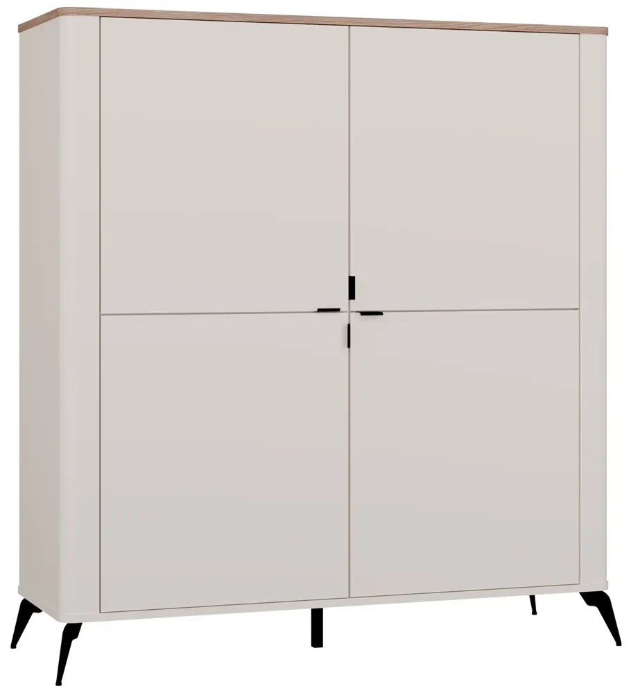 Komoda CORDOBA 4D kašmír/dub Castello