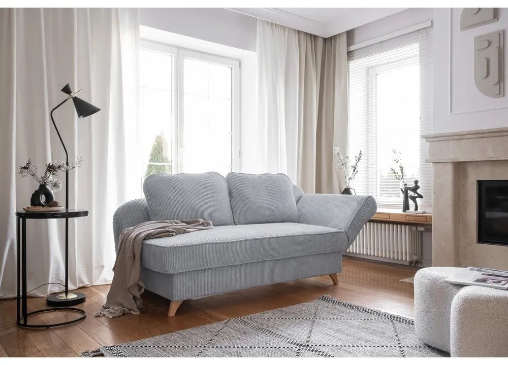 Svetlosivá menčestrová leňoška (pravý roh) Chic Charlotte – Miuform