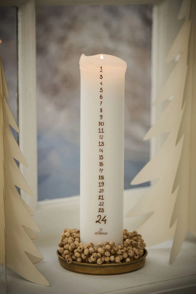 Ib Laursen Adventná sviečka Brown Numbers