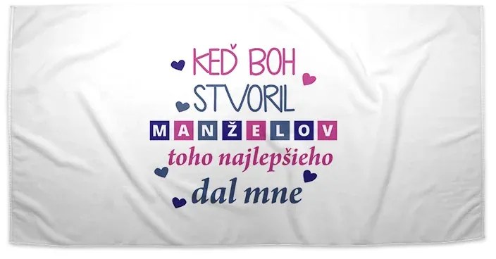 Sablio Uterák Keď Boh stvoril manželov - 70x140 cm