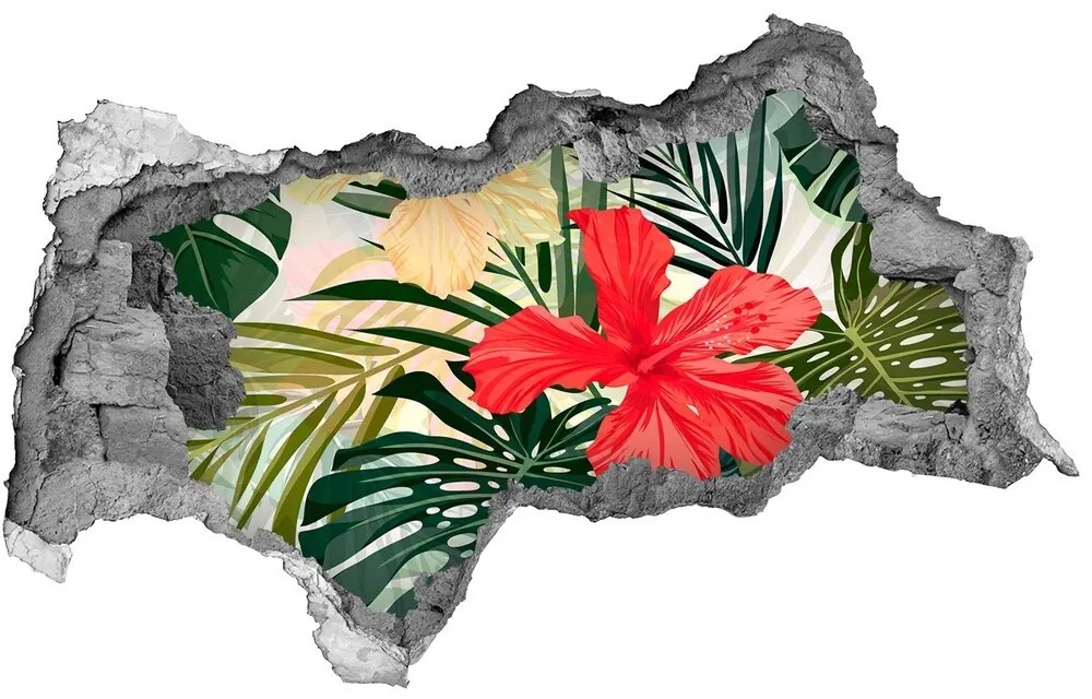 15D diera na stenu Havajské kvety nd-b-85640052