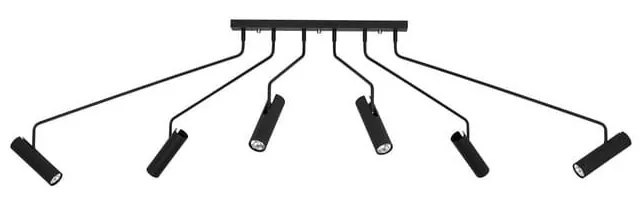 Čierne stropné svietidlo s kovovým tienidlom 192x0 cm Ramus - Markslöjd