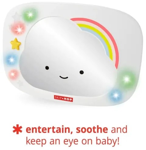 Skip Hop - Detské spätné zrkadielko do auta LINING CLOUD 3xAA