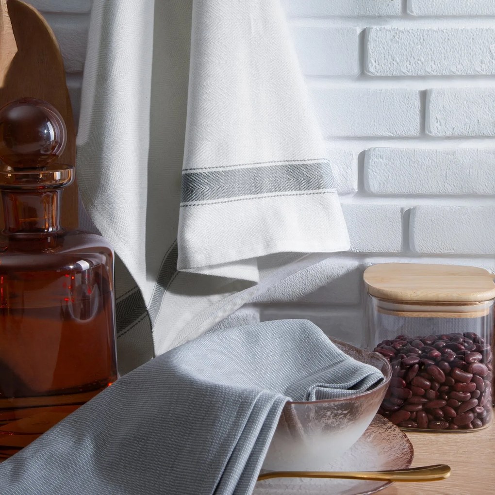 KUCHYNSKÁ UTIERKA SOFIA SADA 2 KS 50X70 CM STRIEBORNÉ