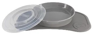 Twistshake Detská podložka s tanierom Click Mat Mini (sivá)  (100392248)