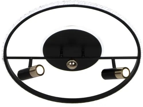 LED Stmievateľné stropné svietidlo LED/60W/230V 3000-6500K čierna +diaľkové ovládanie