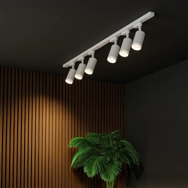 Bodové svietidlo v lištovom systéme PIPE 6xGU10/10W/230V biele