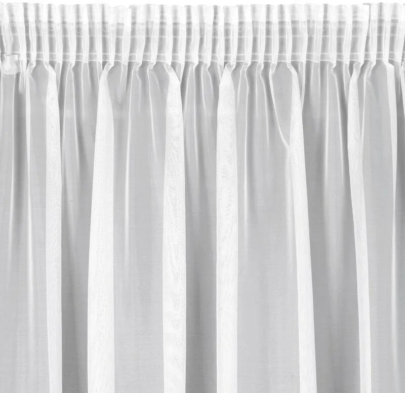 Biela voálová záclona na páske LUCIA 400x270 cm