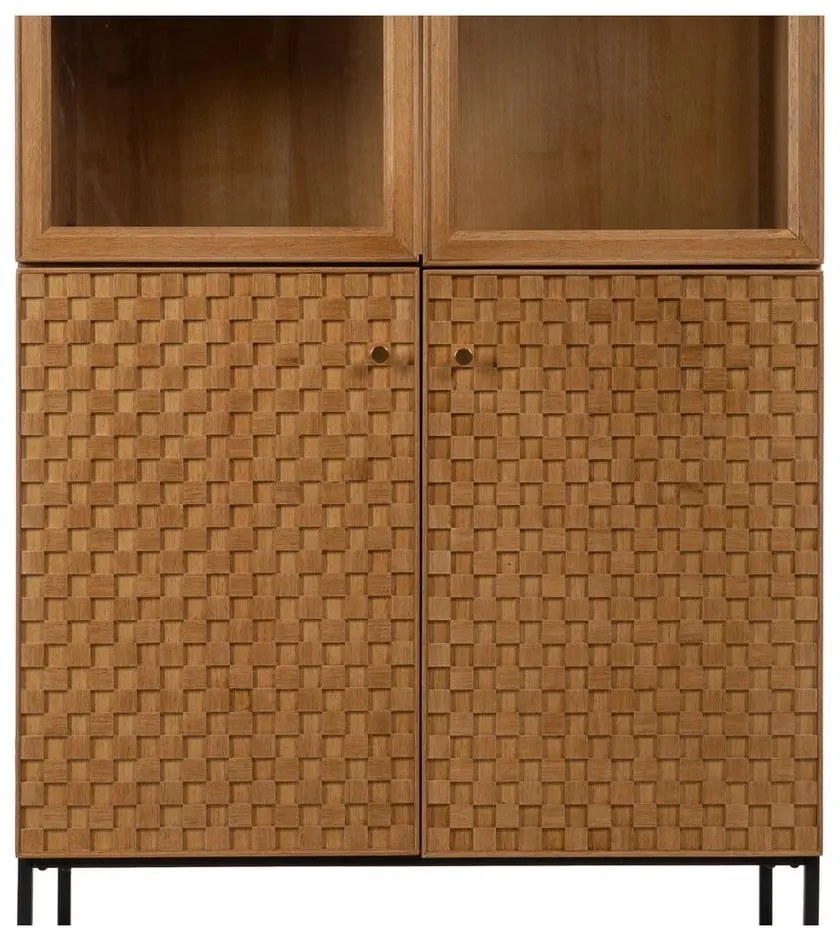 Vitrína v dekore jaseňa v prírodnej farbe 84,5x198 cm – Ixia