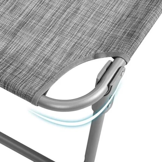 Skladacie lehátko so strieškou, nosnosť do 150 kg, farba greige