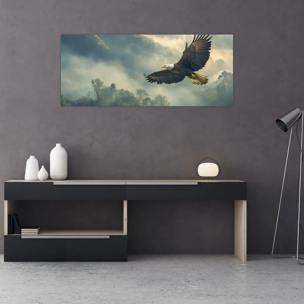 Obraz - Letiaci orol (120x50 cm)