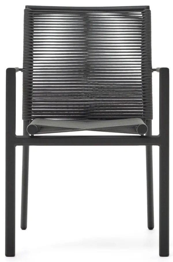 Tmavosivá kovová záhradná stolička Culip – Kave Home
