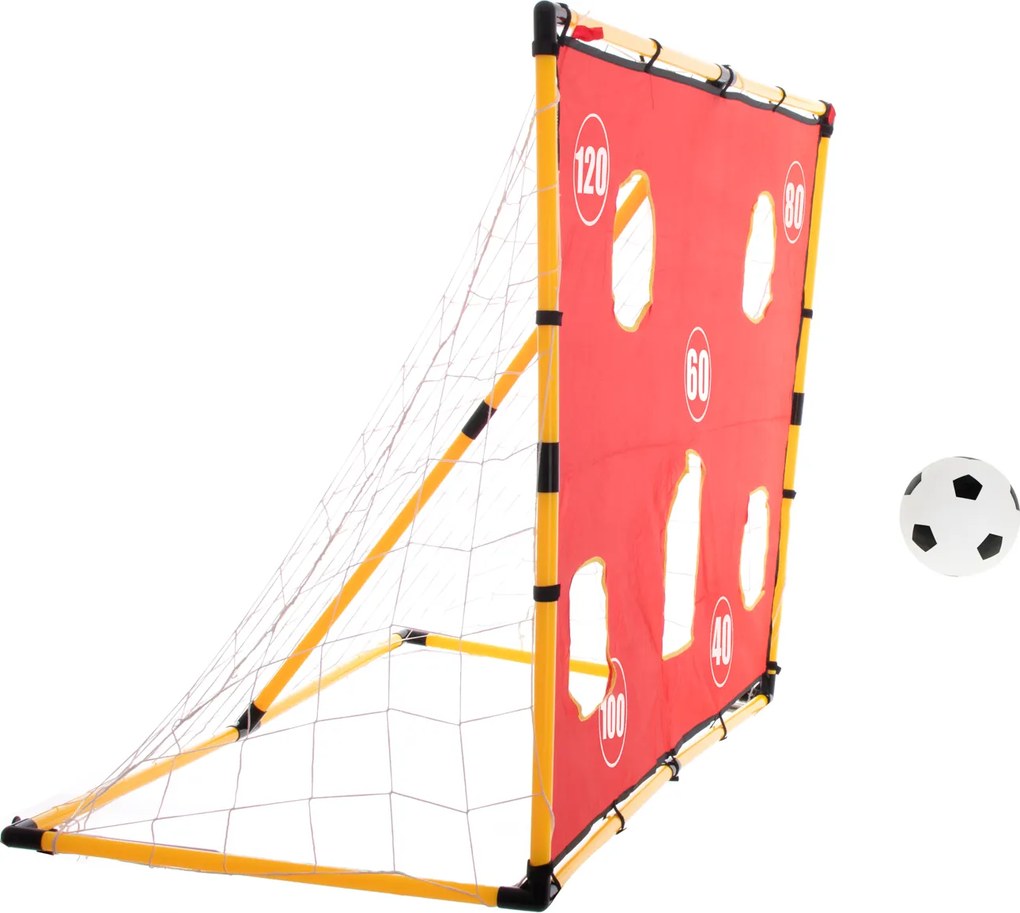 KIK Tréningová futbalová bránka s podložkou, loptou a pumpou, 156 cm
