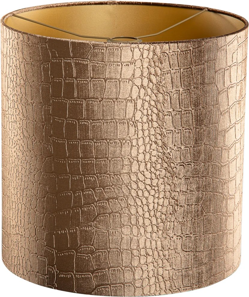 Zamatový tienidlo s dizajnom krokodílej kože a zlatým vnútorným povrchom 40/40/40