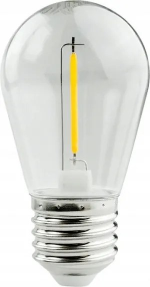 ECOLIGHT LED žiarovka E27 - S14 - 1W - 100lm - teplá biela