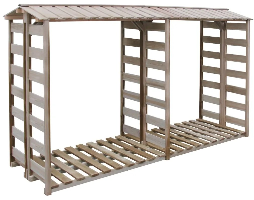 vidaXL Prístrešok na drevo 300x90x176 cm, impregnovaná borovica