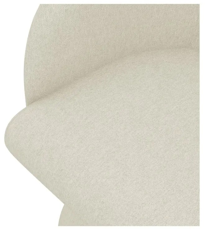 Krémovobiele čalúnené jedálenské kreslo Kanoa – Makamii