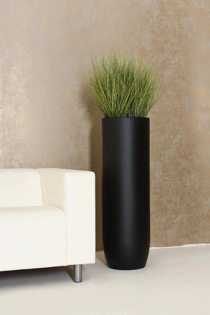 Kvetináč SOLERIO, sklolaminát, výška 100 cm, čierna