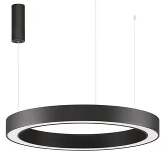 LED luster Morbido 80 čierne s diaľkovým ovládaním