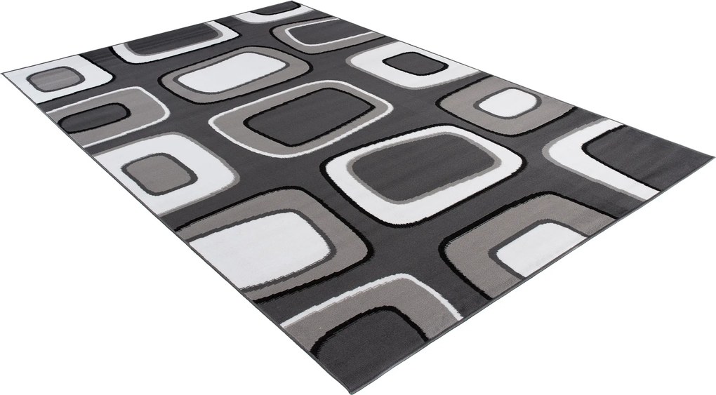 TA Koberec T965A DARK GRAY MAYA PP ESM Biely Obdĺžnikový