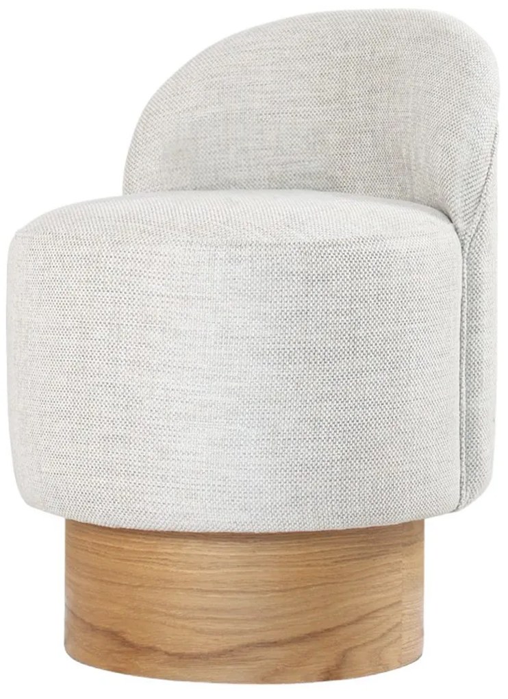 Taburet Barren Puf Light Grey