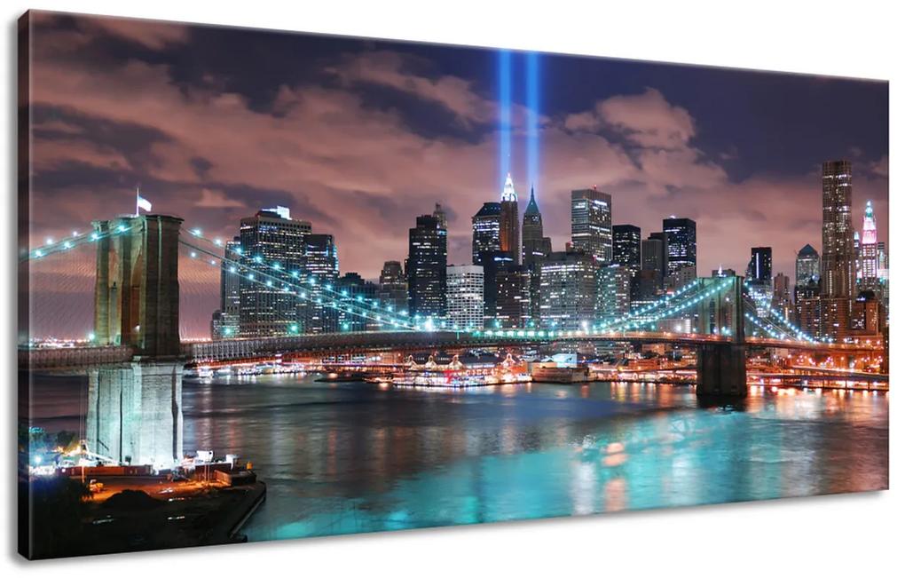 Gario Obraz na plátne Farebná panoráma Manhattanu New York Rozmery: 115 x 55 cm