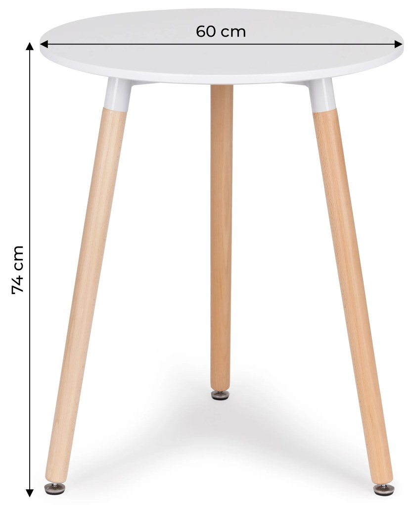 Moderný drevený stôl do kuchyne v obývacej izbe 60 cm