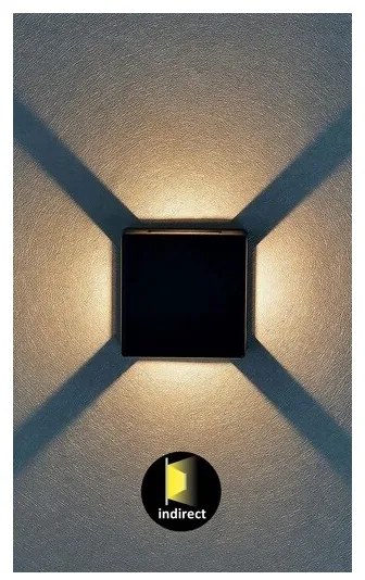 Rabalux 7317 - LED Vonkajšie nástenné svietidlo LIPPA LED/6W/230V IP54 čierna