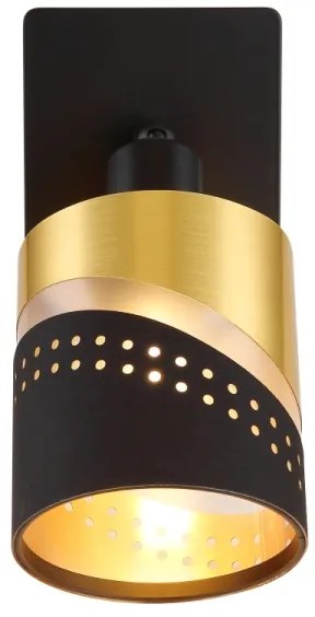 Globo 54046-1 - Nástenné bodové svietidlo OR 1xE14/25W/230V čierna/zlatá