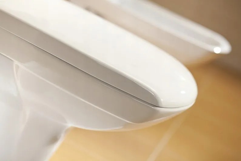 Cersanit Carina Clean On, závesná wc misa + antibakteriálne toaletné sedátko z duroplastu, set 548, biela, K701-033
