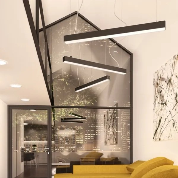 RED - Design Rendl - R12721 - LED Luster na lanku PESANTE LED/40W/230V čierna