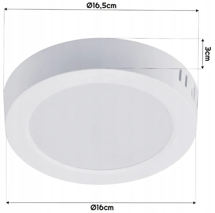 BERGE Prisadený okrúhly LED panel 12W - 1320lm - neutrálna farba