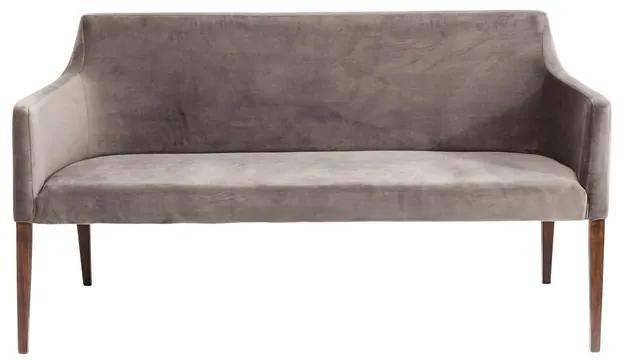 Čalúnená pohovka Mode Velvet šedá 88 × 164 × 62 cm