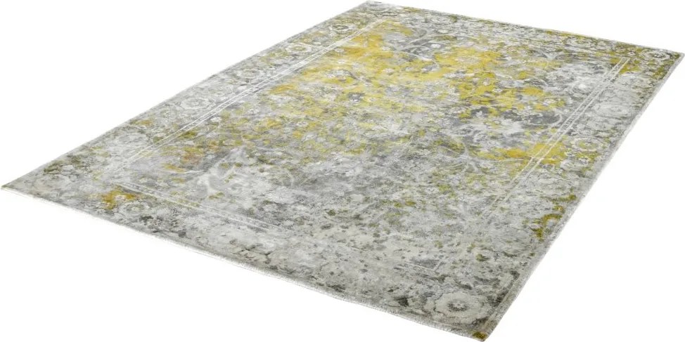 AKCIA: 120x170 cm Ručne tkaný kusový koberec Taste of obsession 122 GINGER, šedá, žltá, chodba / predsieň, Obsession