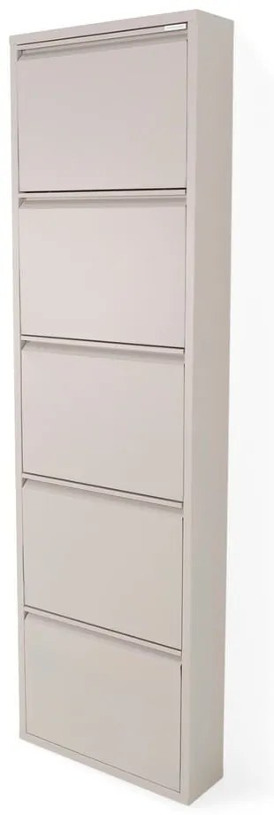 Taupe kovová výklopná skrinka na topánky 50x169x15 cm Billy – Spinder Design