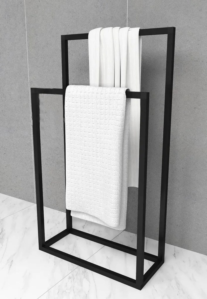 Držiak na uteráky FABERO, čierna