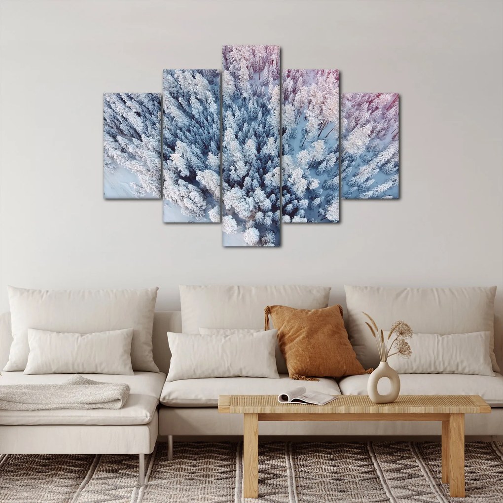 Obraz zasnežených stromov (150x105 cm)