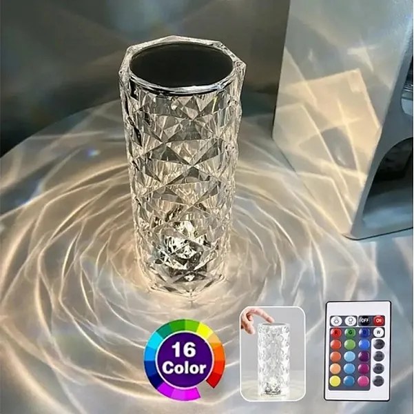 Rose Diamond Stolná dotyková lampa 21 cm