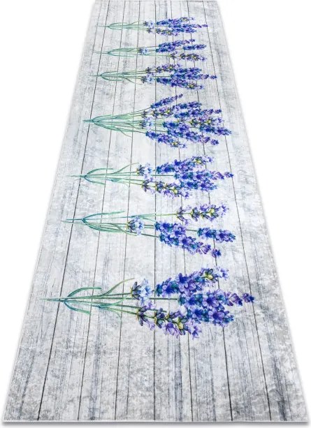 Protišmykový koberec / behúň ANDRE 2716 sivý / fialový