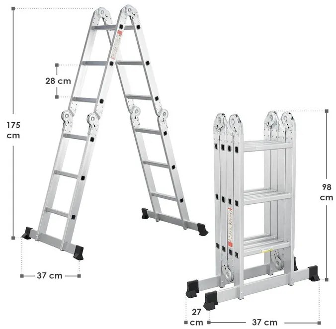 InternetovaZahrada Hliníkový multifunkčný rebrík 360 cm