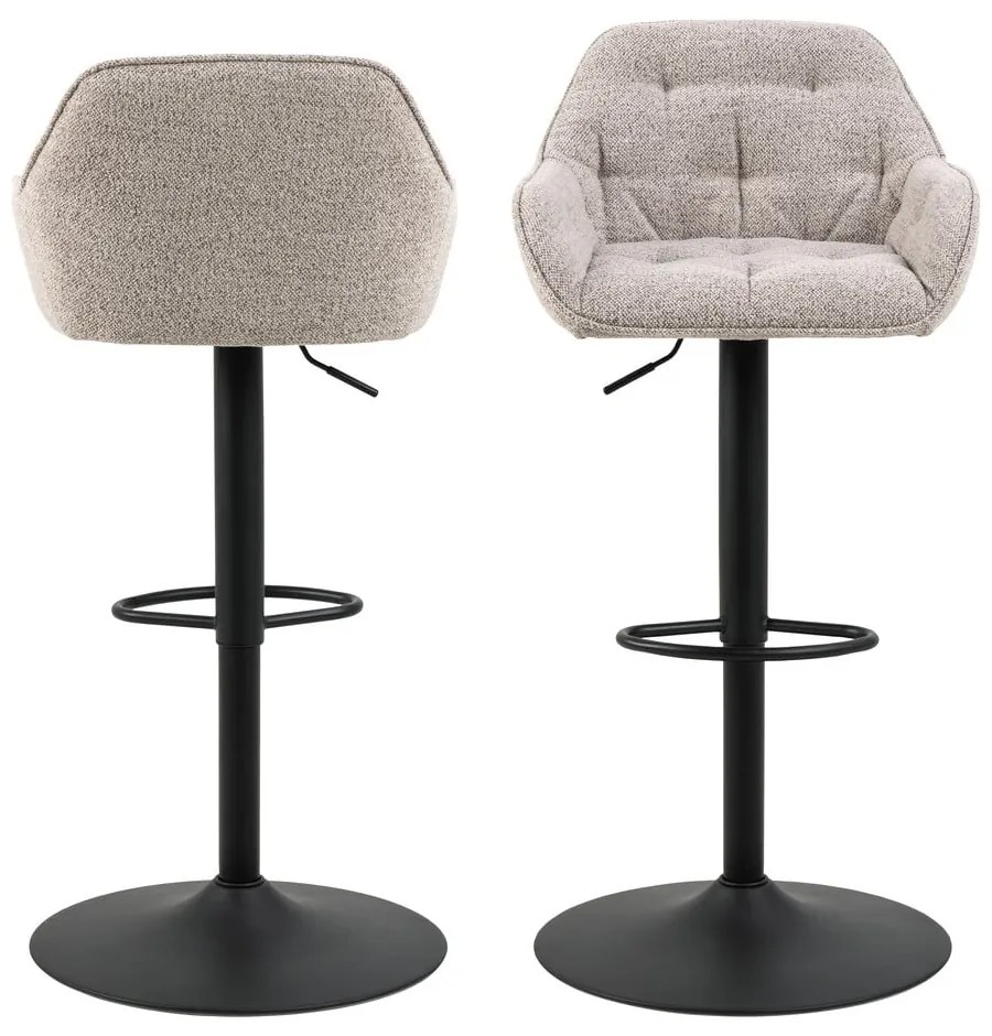 Svetlosivé otočné barové stoličky v súprave 2 ks 109 cm Brooke – Actona