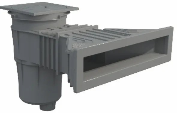 Superskimmer 17,5 l s mosadznými konzolami - tmavosivá (RAL7016)