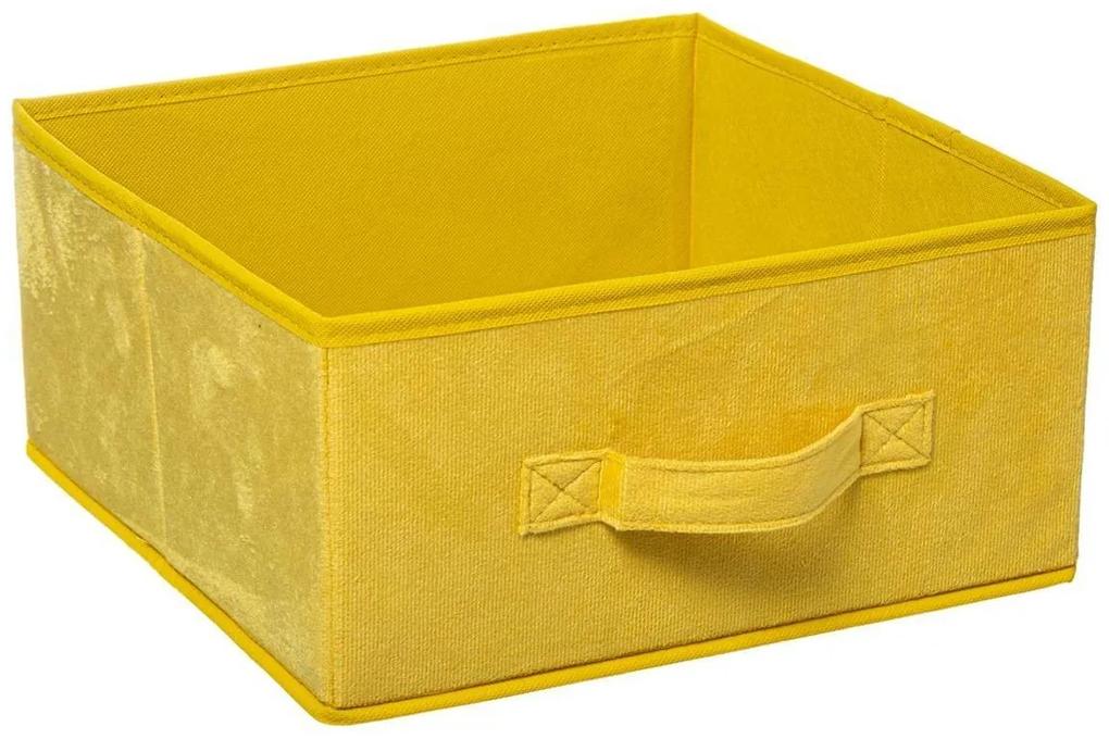 Úložný textilný box Volk 31x15 cm žltý
