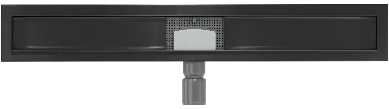 Mexen Flat nerezový sprchový žľab 70 cm - telo žľabu bez krytu, čierna, 1715070