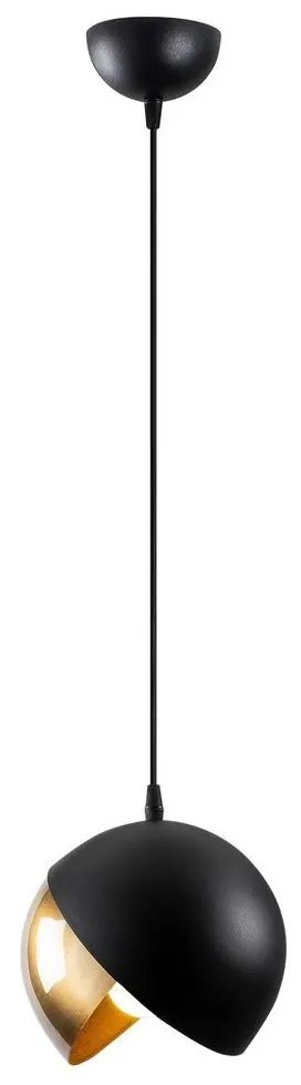 Luster na lanku BERCESTE 1xE27/40W/230V čierna/zlatá