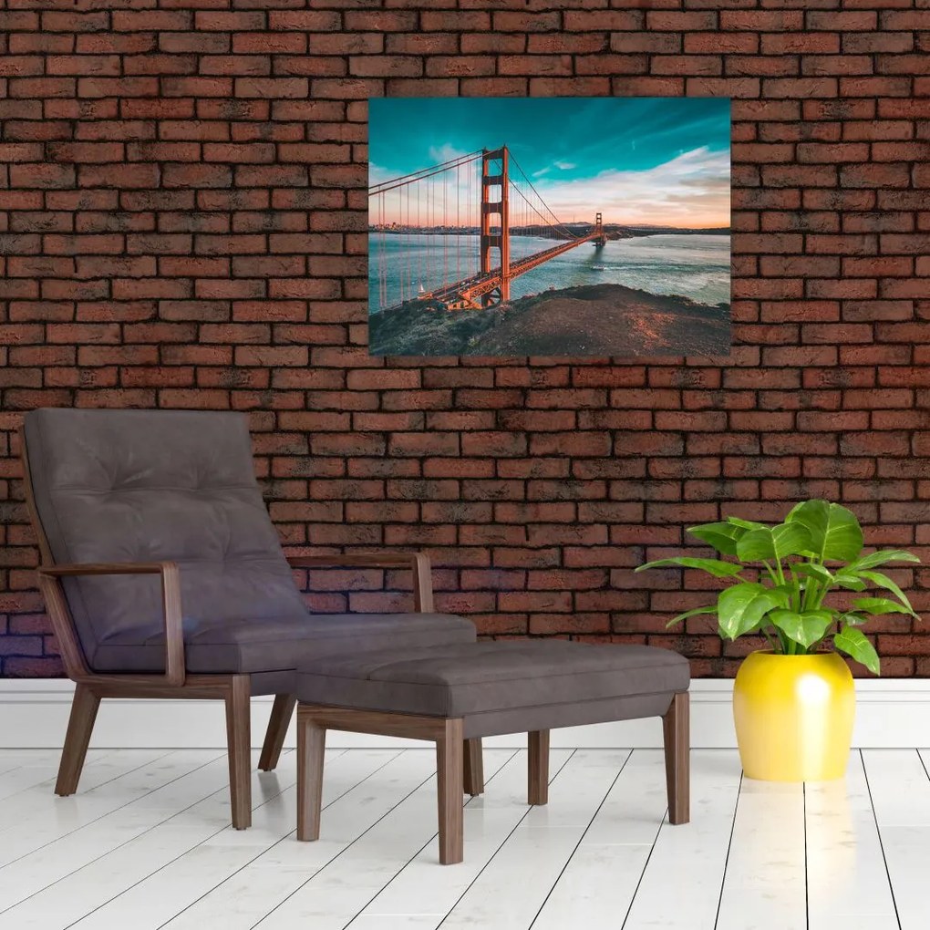 Sklenený obraz- Golden Gate, San Francisco (70x50 cm)