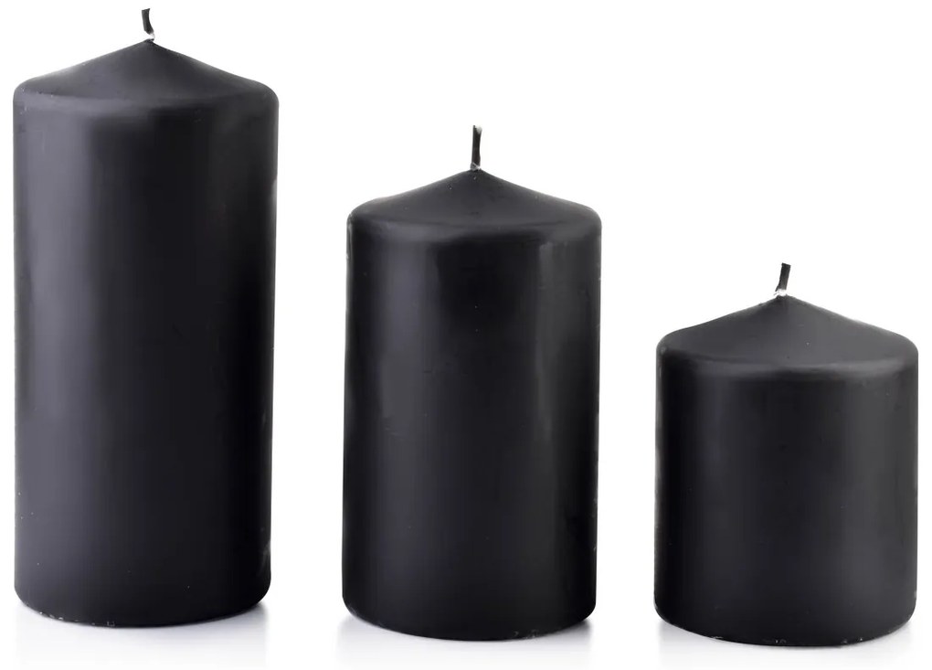 Mondex Malá sviečka Classic Candles 10 cm čierna